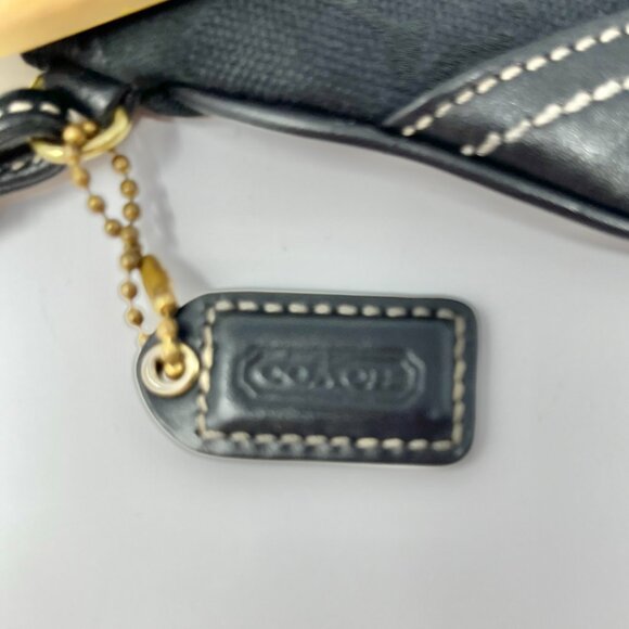 Coach  Crossbody & Wristlet Signature Fabric Leather Trim Black/black - Picture 10 of 14